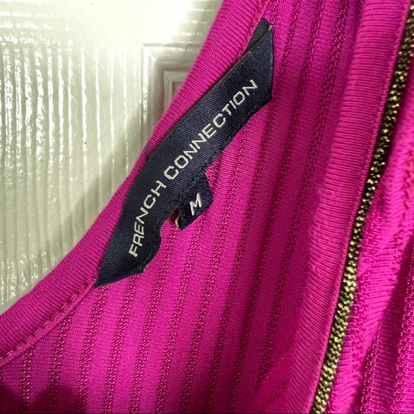 French Connection Deep V-Neck Ruffle Shoulders Babydoll Tank Top Women’s Sz M - Picture 6 of 8